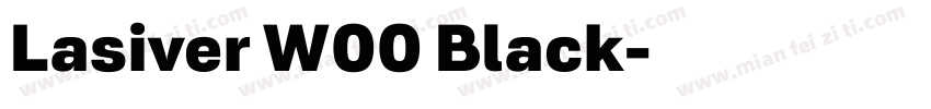 Lasiver W00 Black字体转换